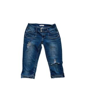 No Boundaries Jeans Womens Vintage 90s Low Rise Capri, Size 9 -W28/29